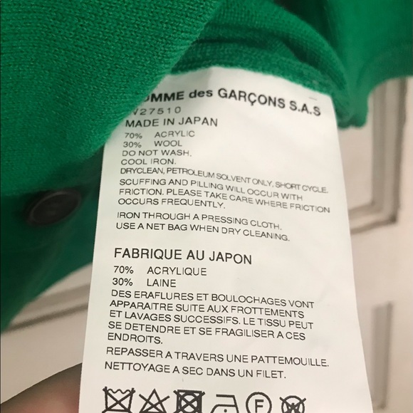 Comme des Garçons Unisex Shirt Cardigan - Picture 10 of 10